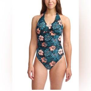 Lolë Tropical Floral Halter One Piece Swimsuit Multicolor Size 8
